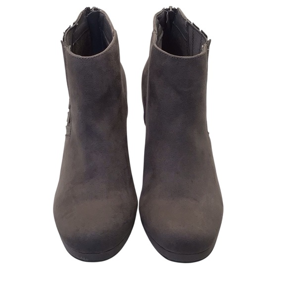 Sugar Juliette Womens Gray Faux Suede Ankle Boots Booties Size 8M - Picture 4 of 9